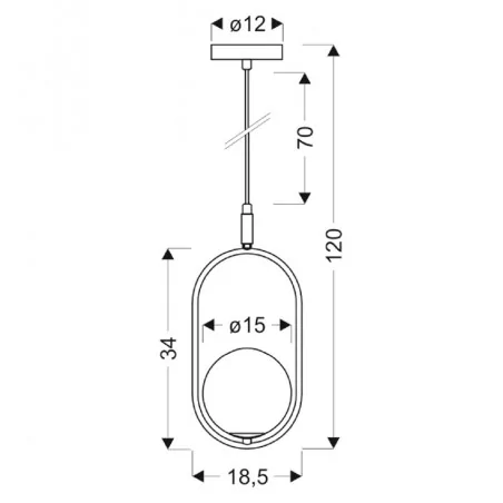 Lampy-sufitowe - lampa sufitowa wisząca chromowana z mleczną kulą cordel 31-32065 candellux 