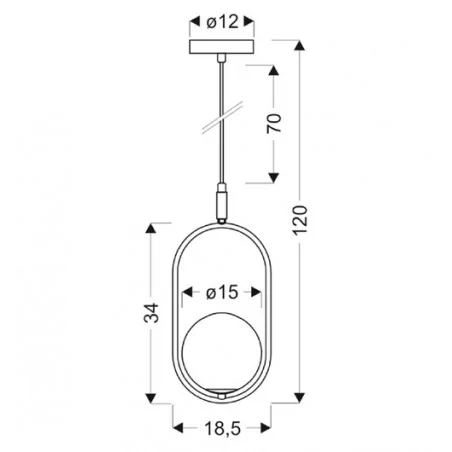 Lampy-sufitowe - lampa sufitowa wisząca żyrandol biała kula złoto szczotkowane cordel 31-26255 candellux 