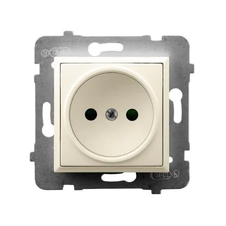 Gniazda-pojedyncze-podtynkowe - pojedyncze gniazdo podtynkowe ecru gp-1u/m/27 aria ospel 