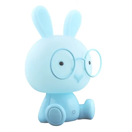 Oswietlenie-do-pokoju-dzieciecego - lampka nocna królik niebieski led 2,5w 307705 polux 