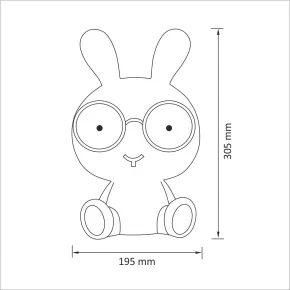 Oswietlenie-do-pokoju-dzieciecego - lampka nocna królik led 2,5w różowa 327178 polux 