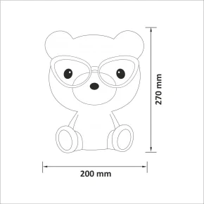 Oswietlenie-do-pokoju-dzieciecego - lampka nocna różowy miś okularnik led 2,5w polux 