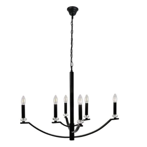 Lampy-sufitowe - lampa wisząca w kolorze czarnym 6x12w led e14 il mio hims 310514 polux 