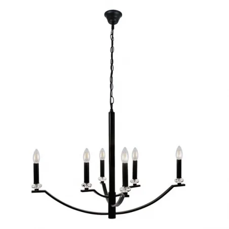 Lampy-sufitowe - lampa wisząca w kolorze czarnym 6x12w led e14 il mio hims 310514 polux 