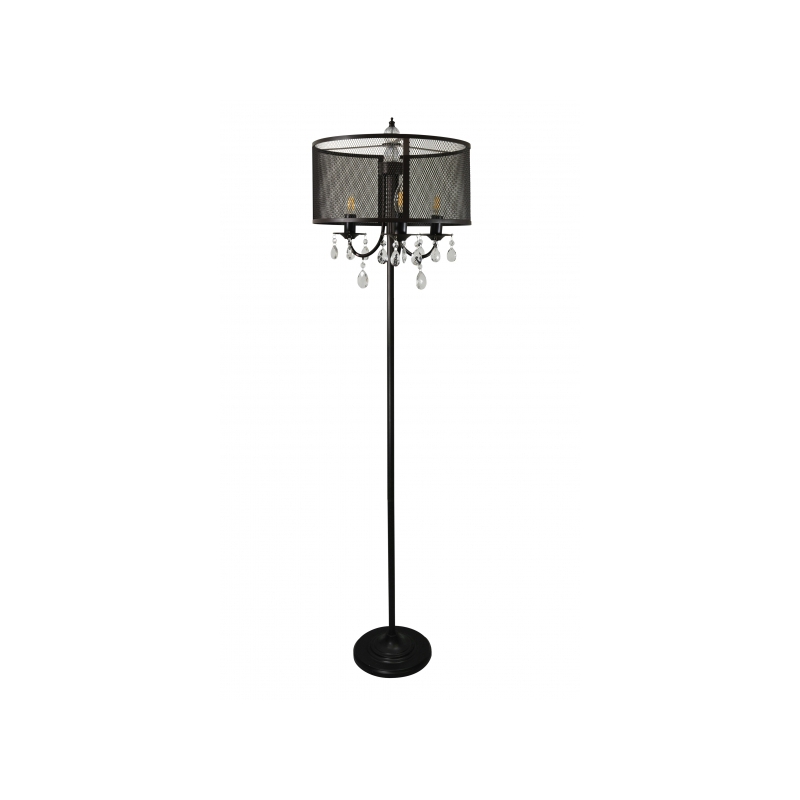 Lampy-stojace - lampa stojąca podłogowa czarna e14 3x12w led il mio bresso polux firmy POLUX 
