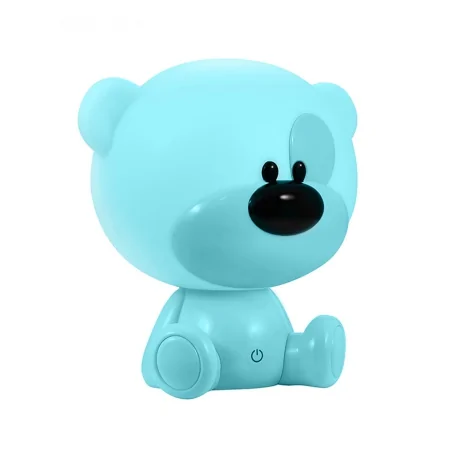 Oswietlenie-do-pokoju-dzieciecego - lampka nocna miś bibi led 2,5w niebieska 309891 polux 