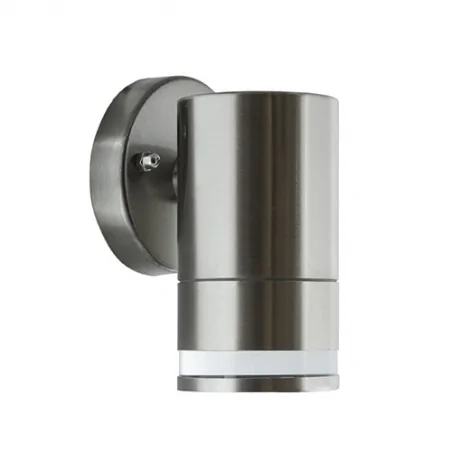 Kinkiety-zewnetrzne - kinkiet zewnętrzny chromowany inox taras wll gu10 03569 ideus 