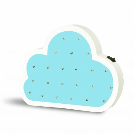 Oswietlenie-do-pokoju-dzieciecego - lampa drewniana led chmurka polux 