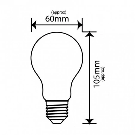 Gwint-trzonek-e27 - eda030ww żarówka filamentowa led a60 bulb e27 8w 1000lm 3000k inq 