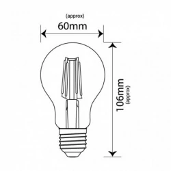 Gwint-trzonek-e27 - eda040nw żarówka led z filamentem neutralna a60 e27 10w 1300lm 4000k inq 
