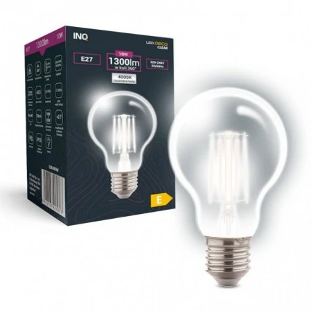 Gwint-trzonek-e27 - eda040nw żarówka led z filamentem neutralna a60 e27 10w 1300lm 4000k inq 