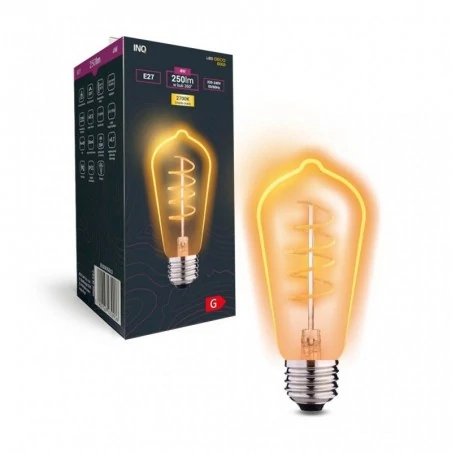 Zarowki-dekoracyjne - eds010gold żarówka led z ozobną spiralą bardzo ciepła 2700k filament gold st64 e27 4w 250lm inq 