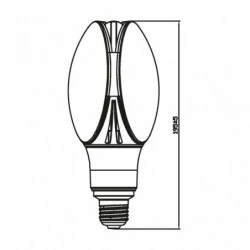 Gwint-trzonek-e27 - mocna żarówka led e27 profi 24w t85 4000lm 4000k uliczna inq 