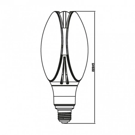 Gwint-trzonek-e27 - mocna żarówka uliczna led e27 profi 36w t96 6000lm 4000k inq 