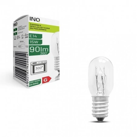 Gwint-trzonek-e14 - ezt02 żarówka t22 e14 15w piekarnikowa 2700k 300^ inq 