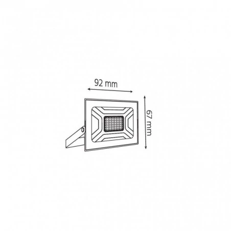 Naswietlacze-led-10w - fl301cw rino naświetlacz led z zimną barwą światła  10w 6500k 800lm czarny inq 