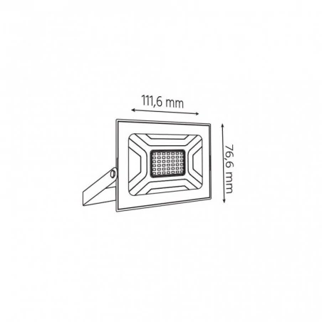 Naswietlacze-led-20w - fl302nw reflektor led naświetlacz 20w 4000k 1600lm czarny rino inq 