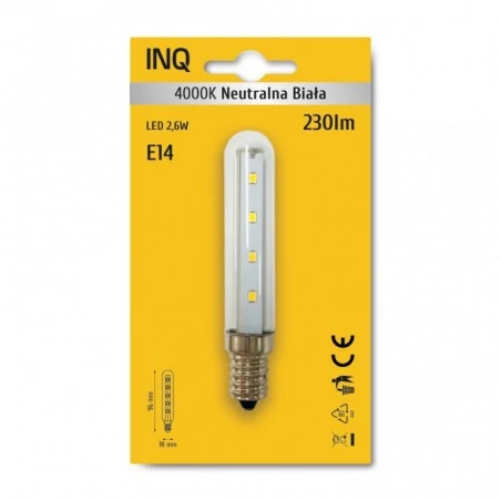 Gwint-trzonek-e14 - ls130nw żarówka ledowa do okapu neutralna 230lm 2.6w 4000k inq 