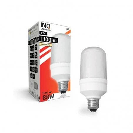 Gwint-trzonek-e27 - lsx030ww żarówka led do plafonier e27 profi 15w t65 3000k 1300lm inq 