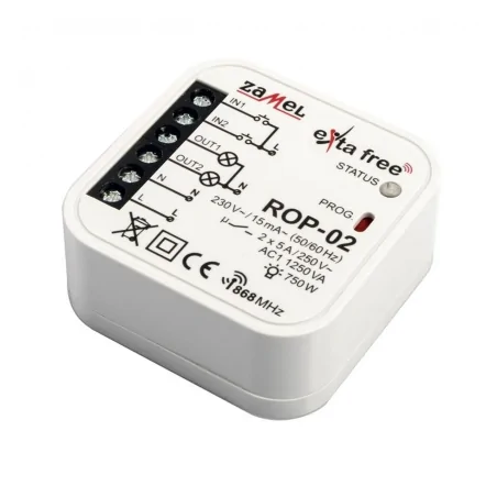 Sterowniki-i-odbiorniki - radiowy odbiornik dopuszkowy 2 kanałowy rop-02 zamel exta free 250 m 