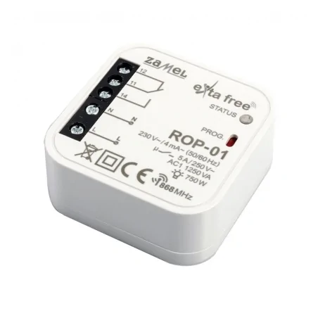 Sterowniki-i-odbiorniki - radiowy odbiornik dopuszkowy 1 kanałowy sterowanie oświetleniem rop-01 zamel exta free 