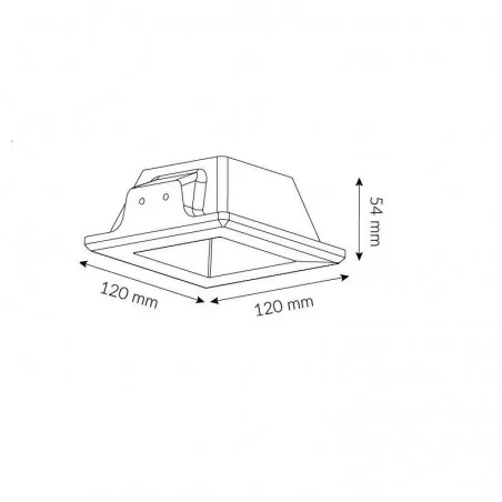 Oprawy-sufitowe-stale - oprawa podtynkowa biała kwadratowa gipsowa do malowania lexi3527 light.it 