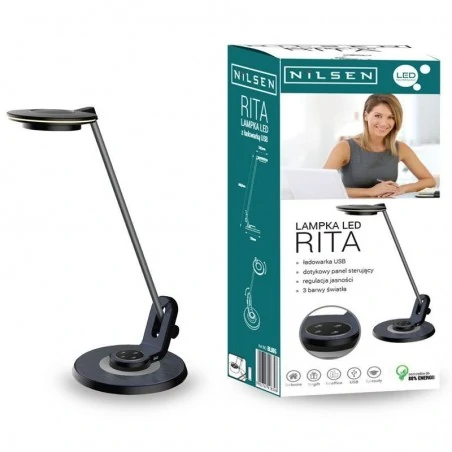 Lampki-biurkowe - bl005 lampka kreślarska led 8w regulowana barwa rita nilsen 