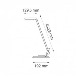 Lampki-biurkowe - bl015 srebrna lampka kreślarska led 8w regulowana barwa + usb rita nilsen 