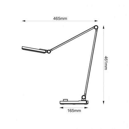 Lampki-biurkowe - bl020e lampka led ester kreślarska czarna zmienna barwa 7w nilsen 