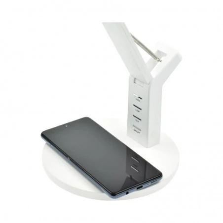 Lampki-nocne - bl023 lampka led 8w z ładowarka + usb zmienna barwa leo nilsen 