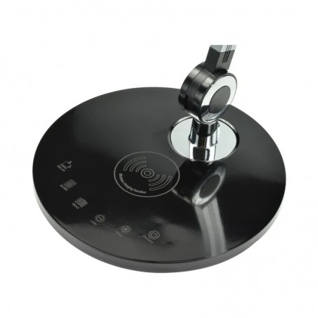 Lampki-biurkowe - bl025e czarna lampka biurkowa led z ładowarką zmienna barwa światła max wireless nilsen 