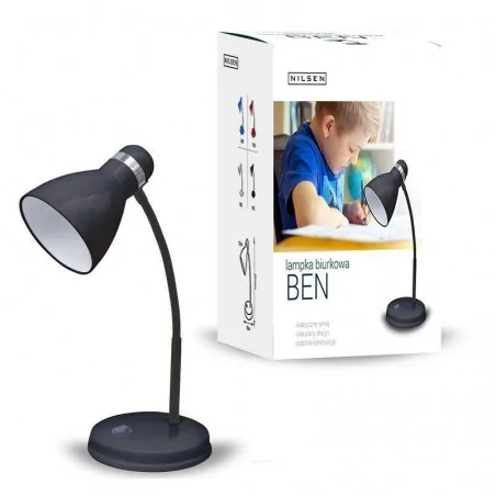 Lampki-biurkowe - fn022 lampka biurkowa czarna e27 ben nilsen 