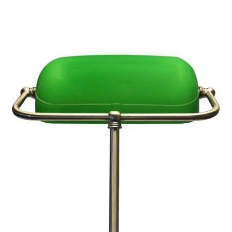 Lampki-biurkowe - ma003 lampka stołowa w stylu bankierskim e27 mosiądz - zielony banker  nilsen 