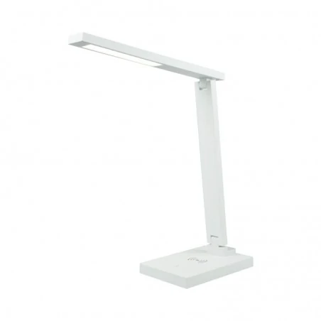 Lampki-biurkowe - ma014 biała lampka led 5w z ładowarką wireless 4000k sara nilsen 