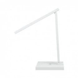 Lampki-biurkowe - ma014 biała lampka led 5w z ładowarką wireless 4000k sara nilsen 