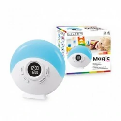 Lampki-nocne - ma018 lampka nocna led 5w z radiobudzikiem i zegarem rgb magic fun nilsen 