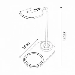 Lampki-biurkowe - ma025e lampka led 2w zmienna barwa z ładowarką wireless czarna tina nilsen 