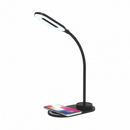 Lampki-biurkowe - ma025e lampka led 2w zmienna barwa z ładowarką wireless czarna tina nilsen 