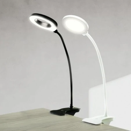 Lampki-biurkowe - ma027e lampka led 5w z klipsem zmienna barwa światła kim nilsen 