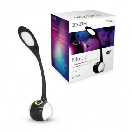 Lampki-biurkowe - us004e lampka biurkowa led 7w 4000k czarna magic nilsen 