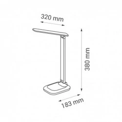 Lampki-biurkowe - us015e czarna lampka na biurko led rgb 9w magic slim nilsen 