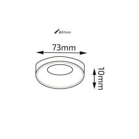 Oswietlenie-sufitowe - białe oczko sufitowe gu10 35w 7,3cm podtynkowe birk-111-wh ozzo 