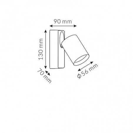 Kinkiety-do-salonu - kinkiet biały ruchomy spot gu10 1x50w cleo 1q- wh ozzo 