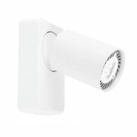 Kinkiety-do-salonu - kinkiet biały ruchomy spot gu10 1x50w cleo 1q- wh ozzo 