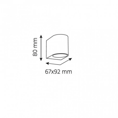 Kinkiety-ogrodowe - lampa elewacyjna ip54 1xgu10 tubka antracyt flavio round 1a ozzo 