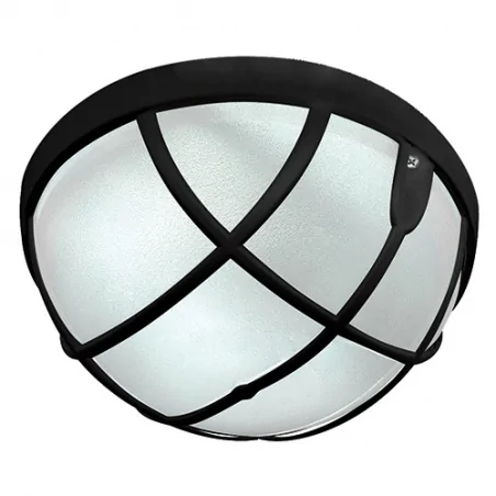 Oprawy-sufitowe - czarna oprawa sufitowa hermetyczna e27 aqua opaque 02632 ideus 