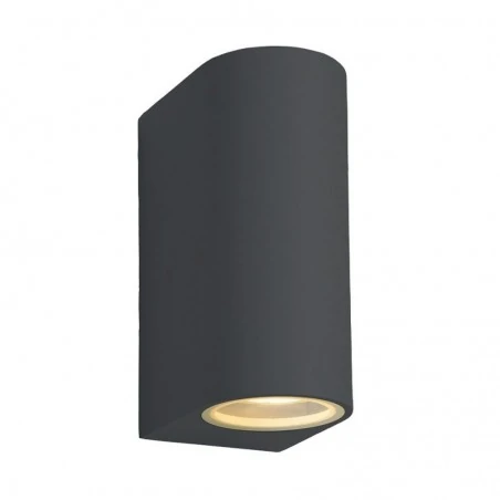Kinkiety-ogrodowe - antracytowa lampa ścienna ogrodowa ip44 2xgu10 flavio round 2a ozzo 