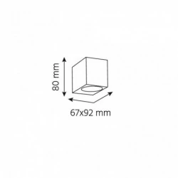 Kinkiety-ogrodowe - kwadratowe oświetlenie ogrodowe szare ip44 1xgu10 flavio square 1a ozzo 
