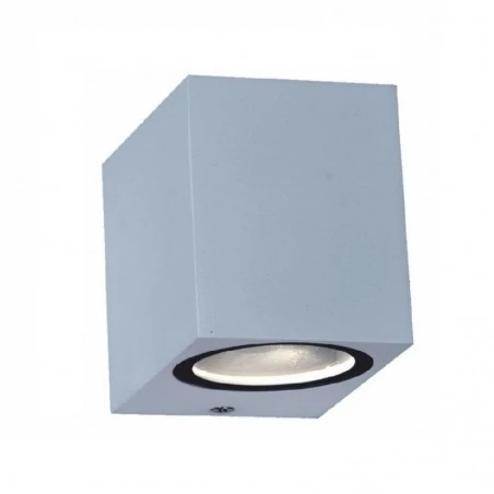 Kinkiety-ogrodowe - kwadratowe oświetlenie ogrodowe szare ip44 1xgu10 flavio square 1a ozzo 