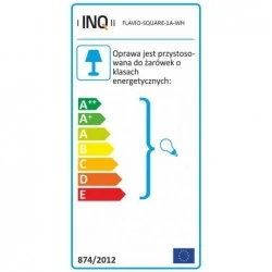 Kinkiety-ogrodowe - kinkiet ogrodowy biały ip44 1xgu10 biały flavio square 1a ozzo 